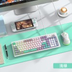 有线发光键鼠Q908电竞机械手感带旋钮游戏发光悬浮键盘鼠标套装