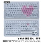 【正侧刻碳纤纹拼爱心】跨境热卖碳纹理PC材质磁轴机械键盘帽