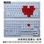 【正侧刻碳纤纹拼爱心】跨境热卖碳纹理PC材质磁轴机械键盘帽