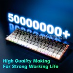 客制化青轴机械键盘68键有线便携办公游戏侧刻电竞键盘 工厂现货