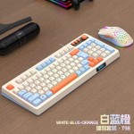拼色有线键盘鼠标套装静音机械手感游戏电竞usb台式电脑通用