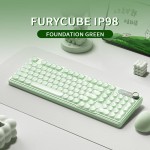 FURYCUBE IP98机械手感三模键盘电脑游戏电竞高颜值有线静音键盘