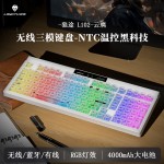 狼途L102高颜值办公静音薄膜键盘无线三模机械手感游戏电竞键盘