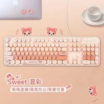 摩天手 Sweet Wired 有线键盘办公商务家用电脑笔记本混彩键盘