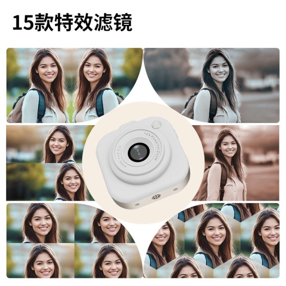 跨境新款便携迷你拍照录像挂脖现货益智高清卡通儿童户外探测相机