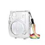拍立得instax mini11透明收纳壳 耐用防刮防摔pc水晶壳保护套配绳