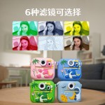 跨境新款儿童拍立得打印相机高清双镜头可拍照录像玩具礼盒代发