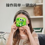 跨境新款儿童拍立得打印相机高清双镜头可拍照录像玩具礼盒代发