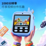跨境新款S1儿童打印相机热敏拍立得双摄拍照录像玩具小礼品批发
