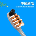 外贸批发牙刷中硬毛高密单支独立包盒装带盖成人家用牙刷商超定制