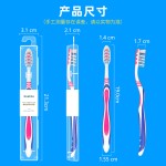 外贸批发牙刷中硬毛高密单支独立包盒装带盖成人家用牙刷商超定制