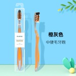 外贸批发牙刷中硬毛高密单支独立包盒装带盖成人家用牙刷商超定制