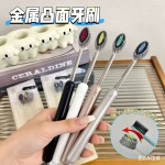 【一件代发】4支装轻奢山型牙刷新款高档罗马柱橄榄头弹力软毛护