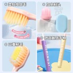 6支装多巴胺成人软毛牙刷圆柱防滑手柄护龈宽头学生情侣家用牙刷