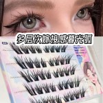 暮光狐假睫毛多层次!浓密上镜婴儿弯卷翘灵动狐系氛围感仙子睫