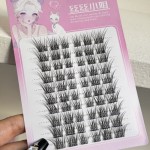 狐系翘纯婴儿妈生感媚眼如丝飞眼拉长单簇假睫毛分段自然仿真嫁接