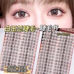 32排白玉兰睫毛书单簇自然不规则假睫毛仿真漫画分段眼睫毛新手
