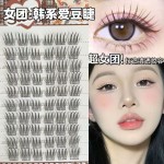 免胶韩系爱豆女团睫毛ACE自然新手单簇懒人仿真假睫毛三部曲分段