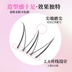 免胶猫系漫画睫毛自然假睫毛单簇浓密分段嫁接透明大小姐下睫毛