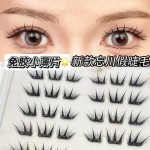 忘川假睫毛魔法书系列自然分段式轻盈淡颜卷翘新手单簇眼睫毛七夕