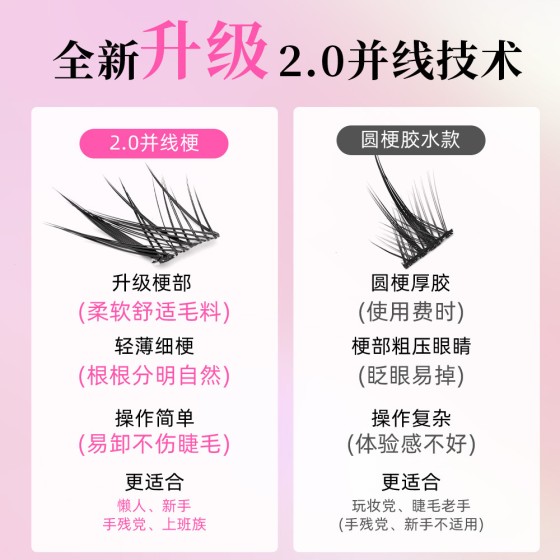堪比嫁接款！狐系苏妲己眼尾最后一簇假睫毛免胶分段睫毛搭子上镜