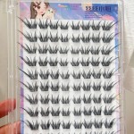 爆款免胶甜系布偶猫漫画假睫毛自然浓密斜飞狐系上镜分段式眼睫毛