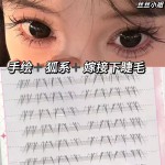新中式嫁接手+绘狐系结合新中式下睫毛细软自然纯欲氛围感假睫毛