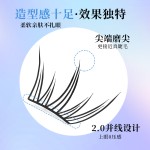新品首发夏日蓝眼泪假睫毛海盐气息梦幻单簇卷翘撞色分段式假睫毛