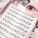 【新品小斜花】短款自然斜飞狐系免胶假睫毛中式清冷分段式假睫毛
