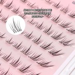 【新品小斜花】短款自然斜飞狐系免胶假睫毛中式清冷分段式假睫毛