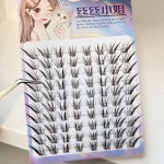 黑棕涂山漫画嫁接斜飞假睫毛上镜自然分段仿真眼睫毛中式狐系免胶