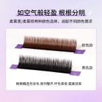 星颜单根扁毛哑光黑棕假睫毛自然浓密轻盈舒适大容量嫁接睫毛批发