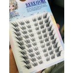 短款棕色狐系免胶假睫毛苏妲己斜飞分段式单簇新手自粘化妆师推荐