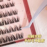 BQI专业睫毛镊子不锈钢金羽夹假睫毛辅助器夹子胡须眉毛工具跨境