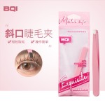 BQI斜口嫁接假睫毛夹假睫毛辅助器不锈钢修眉拔胡须镊子跨境彩妆