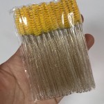 眉刷眉毛刷扫螺旋刷弯头刷子梳一次性极细睫毛刷卧蚕刀锋眉粉刷