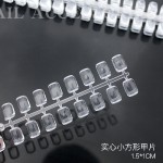 日式美甲实心打版甲片高透网红瓜子形状打版假指甲打板色卡小方圆
