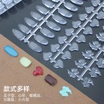 日式美甲实心打版甲片高透网红瓜子形状打版假指甲打板色卡小方圆