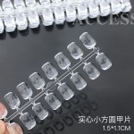 日式美甲实心打版甲片高透网红瓜子形状打版假指甲打板色卡小方圆
