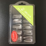 美甲免刻磨甲片超薄磨砂升级版 尖头椭圆贴片全贴半贴两用96片