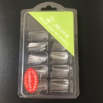 美甲免刻磨甲片超薄磨砂升级版 尖头椭圆贴片全贴半贴两用96片