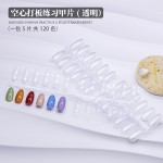 美甲甲片练习色卡美甲色板甲油胶美甲展示板练习空白打版美甲色卡