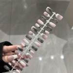 预制贝拉法式穿戴美甲哥特辣妹欧美风30片装半成品手工喷涂假指甲