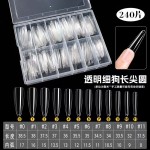 跨境加长3.8甄嬛黑科技无痕细狗梯水滴尖椭圆T型带辅助线刻度甲片