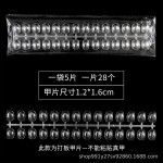 美甲打版甲片样版甲圆形椭圆杏型透明色自然色展示练习美甲色卡