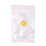 美甲单号甲片补充装磨砂薄无痕免打磨全半两用水滴长T形50片梯形