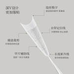 【花校长】天鹅颈深V甲片长尖形带辅助线浅半贴甲片美甲超薄无痕