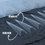 新款实心尖超长直尖浅贴甲片超薄无痕免修型美甲店专用延长假指甲