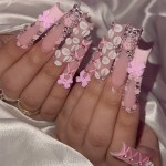 欧美热销镶钻重工美甲穿戴甲蝴蝶结花朵穿戴甲水管甲系列合集批发