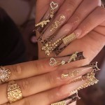 欧美热销镶钻重工美甲穿戴甲蝴蝶结花朵穿戴甲水管甲系列合集批发